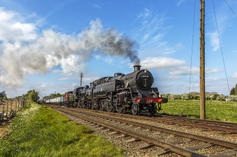 Картинка техника паровозы локомотив состав