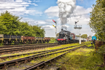 Картинка техника паровозы состав локомотив