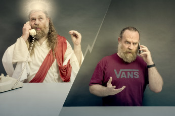 Картинка юмор+и+приколы человек бог разговор