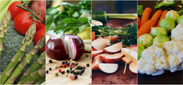 Картинка еда овощи фрукты коллаж капуста помидоры томаты лук