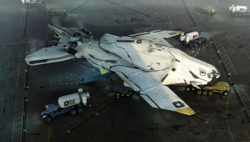 Картинка фэнтези космические+корабли +звездолеты +станции летательный аппарат shuttle isolate 2399 space station