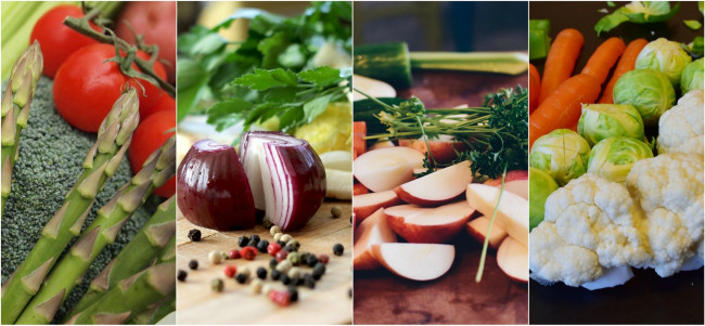Обои картинки фото еда, овощи, фрукты, коллаж, капуста, помидоры, томаты, лук