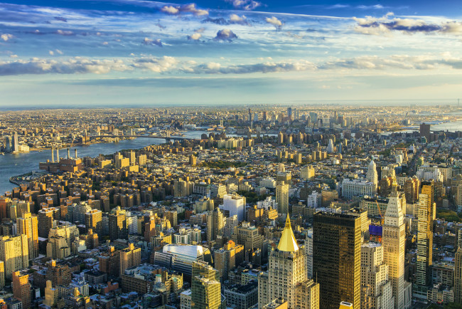 Обои картинки фото manhattan, города, нью-йорк , сша, простор