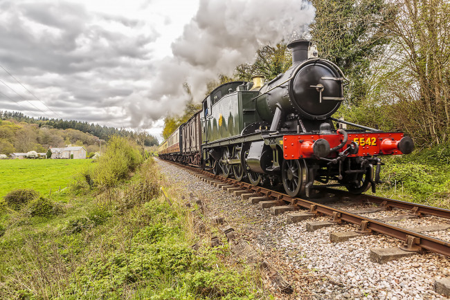 Обои картинки фото техника, паровозы, локомотив, состав