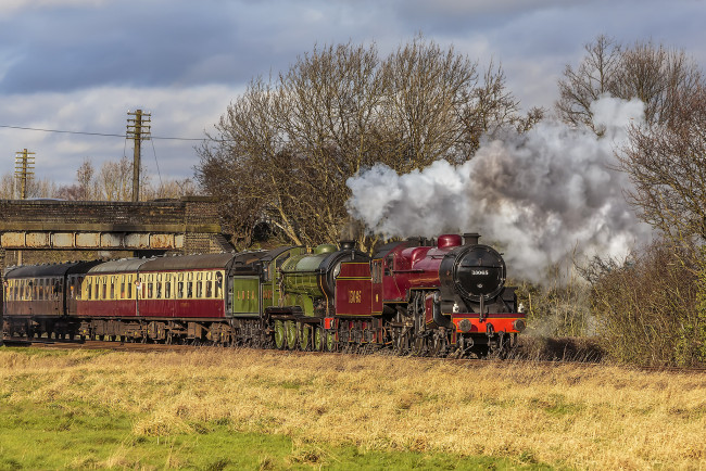 Обои картинки фото техника, паровозы, локомотив, состав