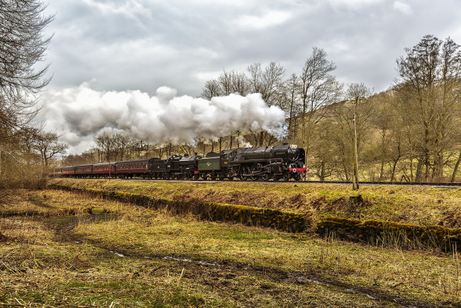 Обои картинки фото техника, паровозы, локомотив, состав