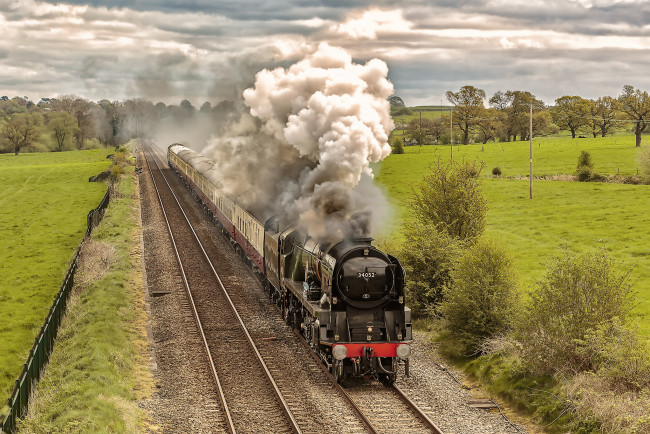 Обои картинки фото техника, паровозы, локомотив, состав