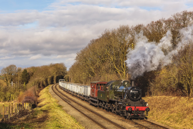 Обои картинки фото техника, паровозы, состав, локомотив