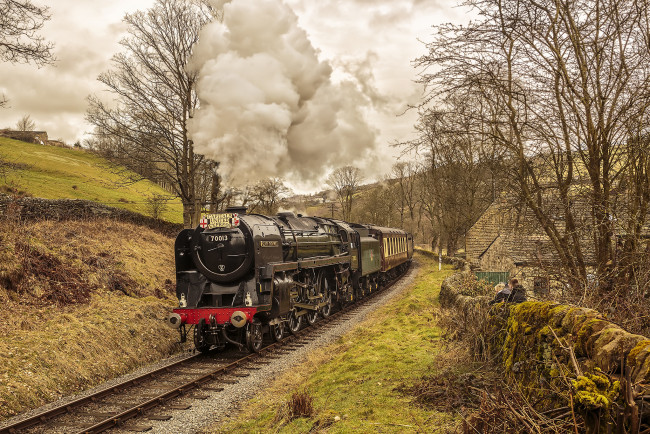 Обои картинки фото техника, паровозы, состав, локомотив