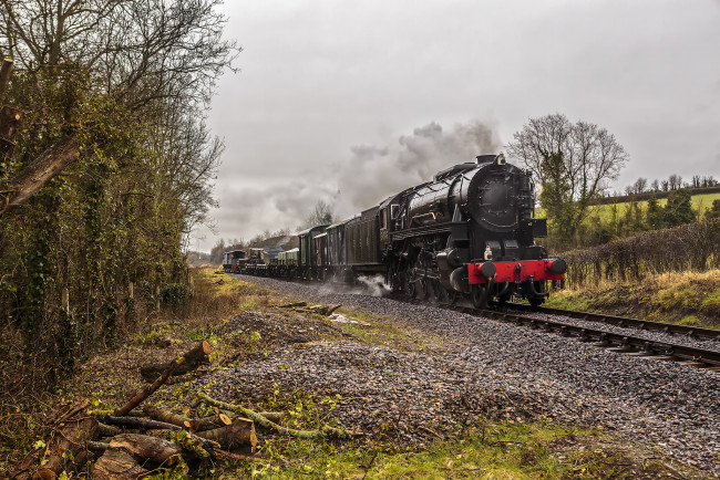 Обои картинки фото техника, паровозы, состав, локомотив