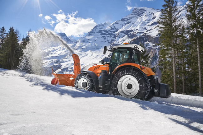 Обои картинки фото техника, снегоуборочная техника, steyr