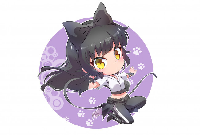 Обои картинки фото аниме, rwby, девушка, фон, взгляд