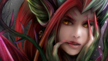 Картинка видео+игры league+of+legends лицо девушка растения