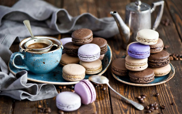 Картинка еда макаруны лакомство печенье