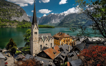 Картинка города гальштат+ австрия панорама