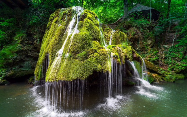 Обои картинки фото природа, водопады, поток, вода, водопад