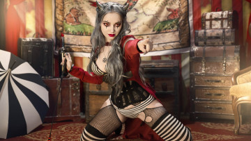 обоя девушки, - креатив,  косплей, genevieve