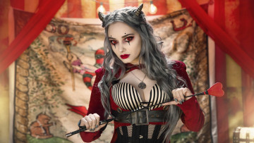 обоя девушки, - креатив,  косплей, genevieve