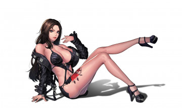 Картинка аниме unknown +другое+ девушка фон взгляд тату