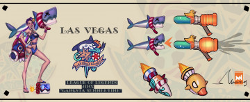 Картинка видео+игры league+of+legends jinx купальник оружие