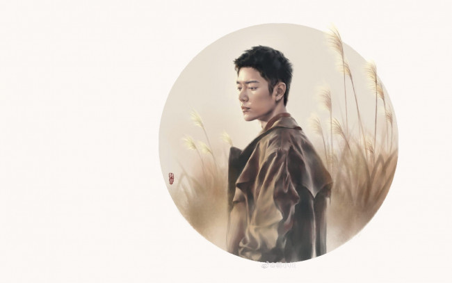 Обои картинки фото рисованное, люди, сяо, чжань, актер, поле