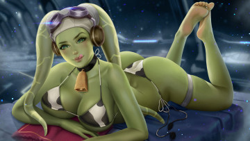 Картинка фэнтези существа девушка фон взгляд