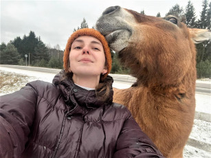 Картинка девушки наталья+фильченкова+ +alisa шапка куртка лошадь