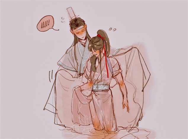 Обои картинки фото аниме, mo dao zu shi, лань, ванцзи, вэй, усянь