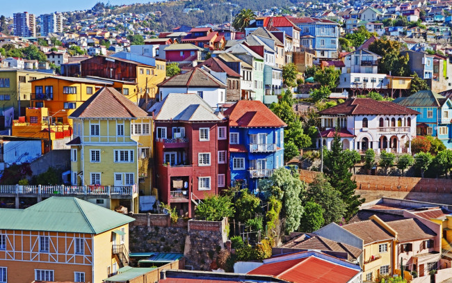 Обои картинки фото valparaiso, chile, города, - панорамы
