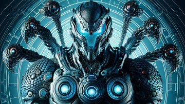 Картинка фэнтези роботы +киборги +механизмы нейросети графика нейроарт ai art нейронные сети рисунки нейро искусство нейрографика graphics neuroart neural networks drawings neuro neurography