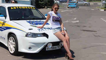 обоя автомобили, -авто с девушками, красивая, девушка