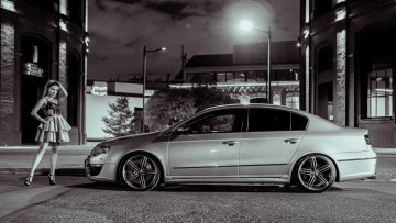 обоя автомобили, -авто с девушками, volkswagen, passat, r36, turbo