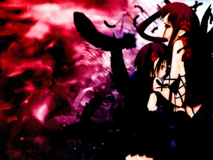 Картинка дети конца света аниме angels demons девушка крылья ангел падший перья