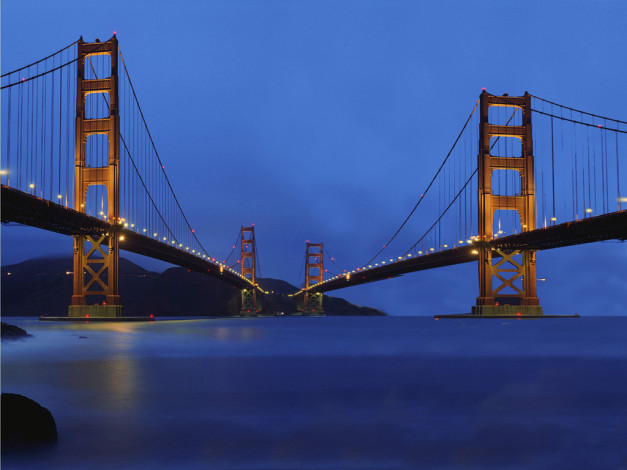 Обои картинки фото мостик, города, сан, франциско, сша
