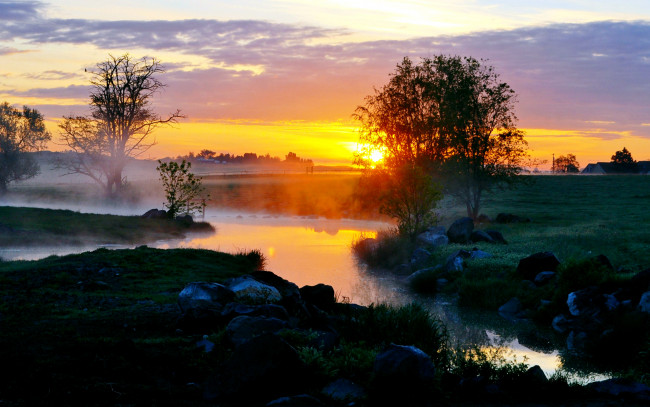 Обои картинки фото природа, восходы, закаты