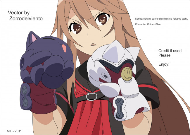 Обои картинки фото аниме, ookami, san, to, shichinin, no, nakama, tachi