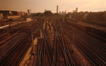 Картинка разное транспортные средства магистрали вокзал рельсы поезда