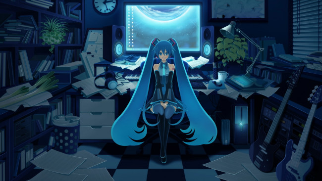 Обои картинки фото аниме, vocaloid, вокалоид