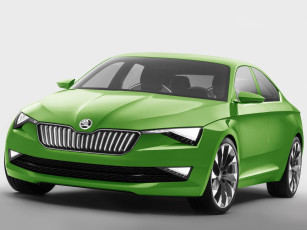 Картинка автомобили skoda зеленый 2014 г concept visionc