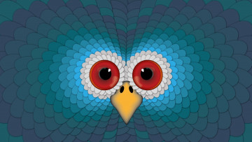 Картинка рисованные люди сова глаза клюв