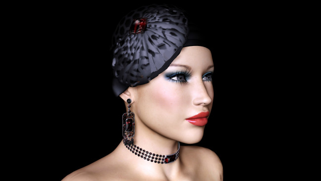 Обои картинки фото 3д графика, people , люди, девушка, взгляд