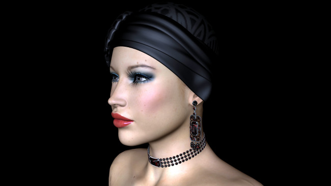 Обои картинки фото 3д графика, portraits , портрет, девушка, взгляд