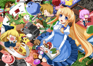 Картинка аниме unknown +другое арт eiyuu игрушки малыши дети