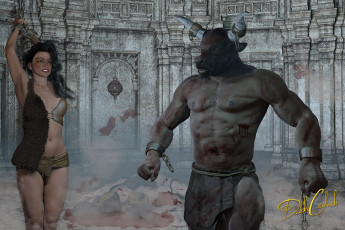 Картинка 3д+графика фантазия+ fantasy фон существо взгляд девушка