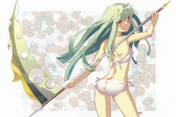 Картинка аниме оружие +техника +технологии коса девушка арт купальник