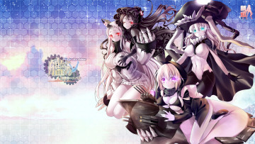 Картинка аниме kantai+collection obiwan девушки wo-class aircraft carrier арт seaport hime re-class battleship isolated island oni kantai collection