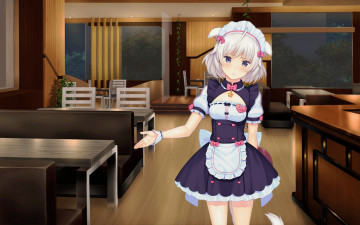 Картинка аниме unknown +другое кафе арт eventh7 nekopara комната девочка горничная