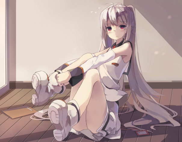 Обои картинки фото plastic memories, аниме, unknown,  другое, взгляд, девушка, арт, nodata, isla, plastic, memories