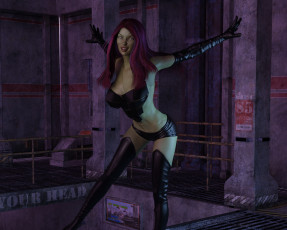 Картинка 3д+графика _science+fiction фон взгляд девушка