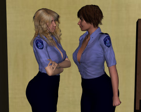 обоя 3д графика, люди , people, девушки, взгляд, фон